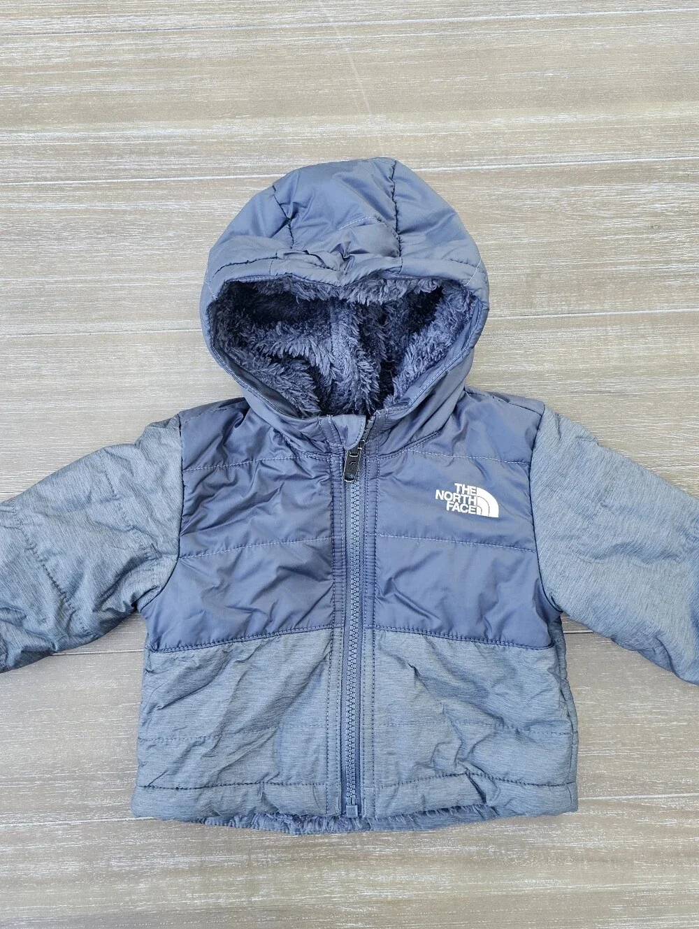 The North Face 0-3mo Fleece Lined Reversible Jacket